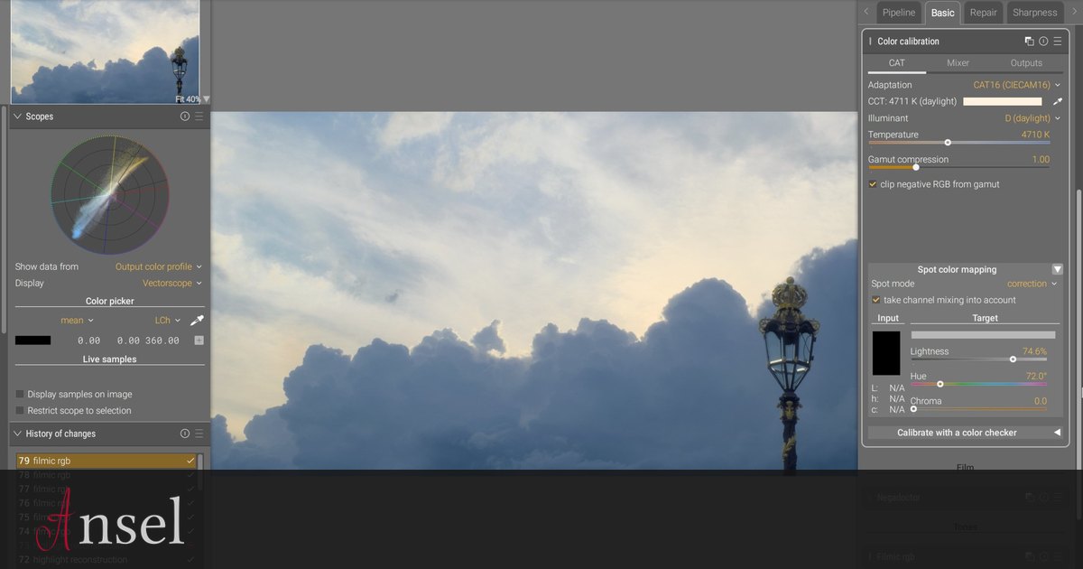 Ansel — open-source raw photo editor for artists